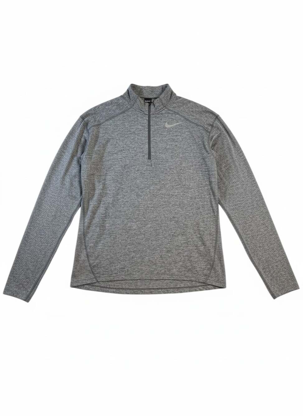 Nike Running Mens Dri-Fit Element 1/2 Zip Long Sleeve Zip Neck Pullover Gray